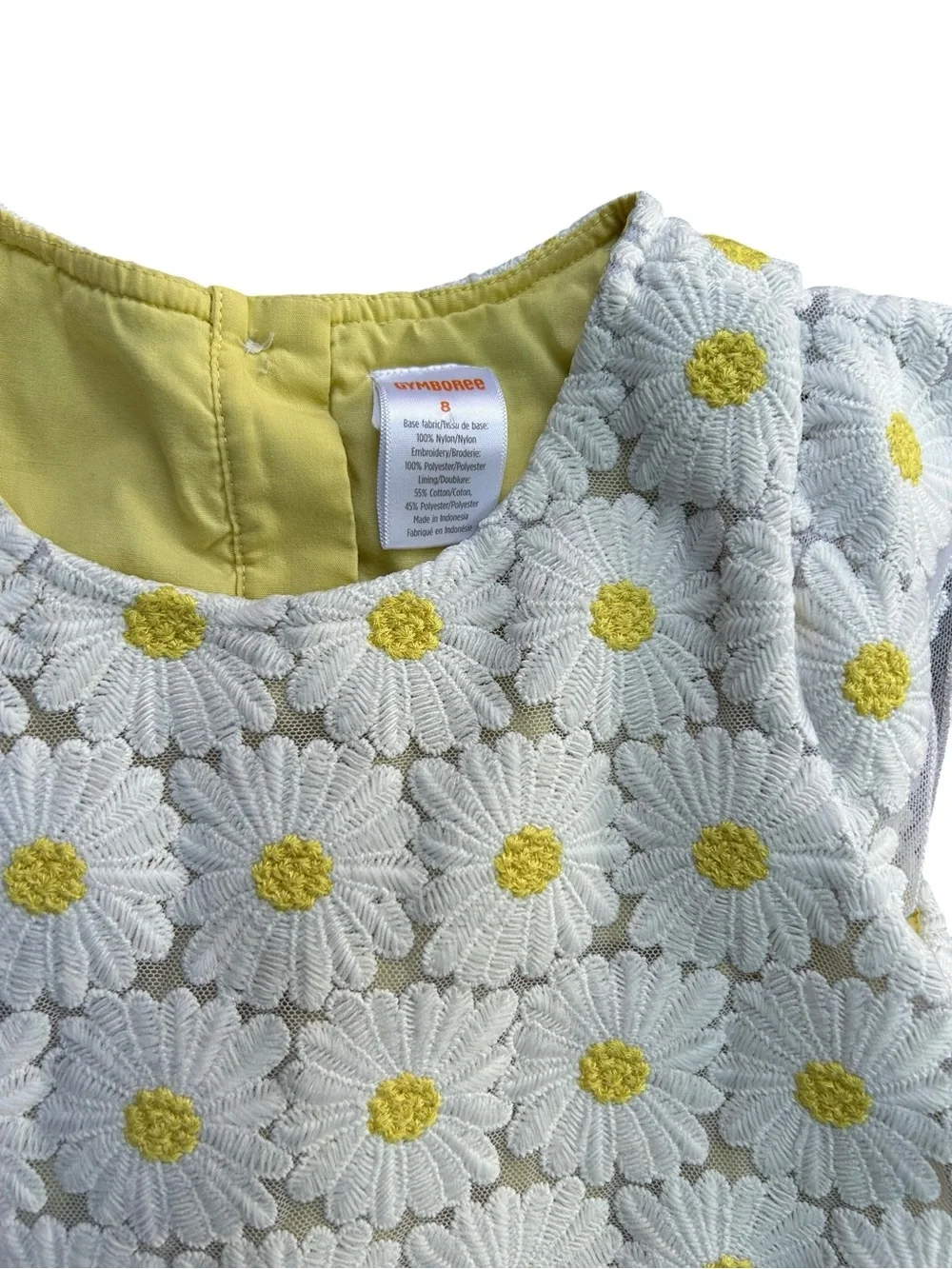 Gymboree Girls’ Daisies Lace Shirt Dress 8 Years